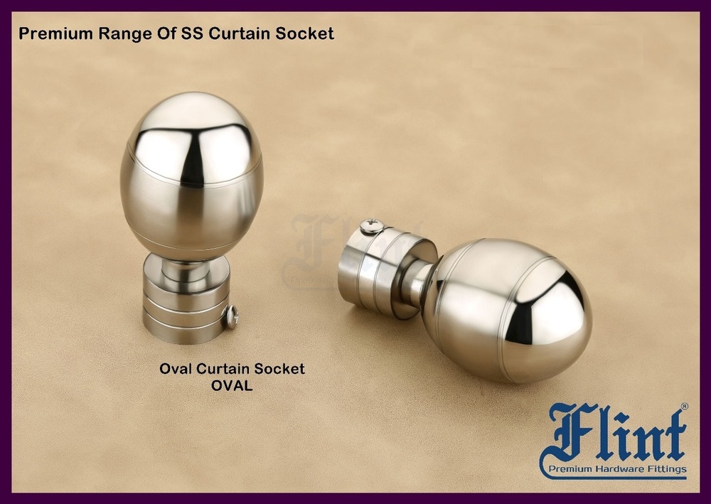 SS OVAL CURTIAIN SOCKET