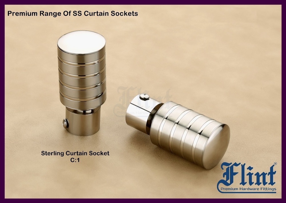 SS STERLING CURTAIN SOCKET