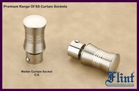 Ss Walter Curtain Socket - Stainless Steel, Standard Size, Chrome Color - Polished Finish, Durable Metal Type