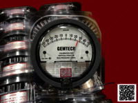 Series G2300-12MM GEMTECH Differential Pressure Gauge Range 6-0-6 MM