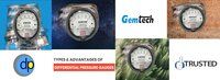 GEMTECH Differential pressure Gauges Range 0-10 Inch