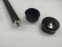 3K plain high glossy Carbon fiber tube composite CNC metal thread inside