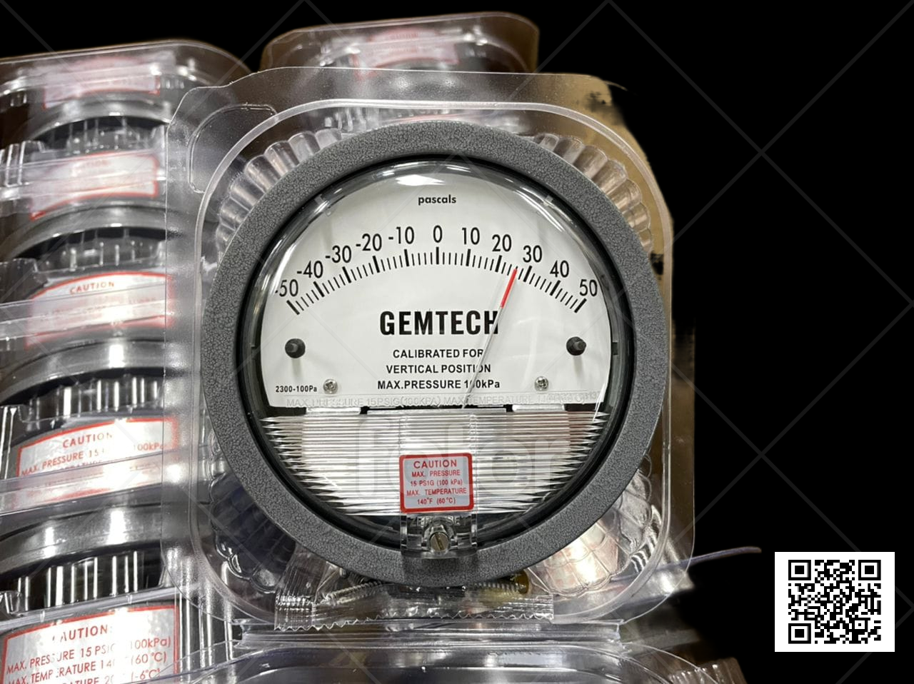 Series G2300-6MM GEMTECH Differential Pressure Gauge Range 3-0-3 MM