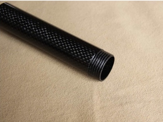 Internal outer screw thread CNC 3k carbon fiber tube with accessory from China factory