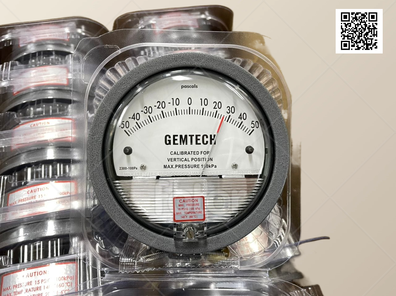 Series G2300-20MM GEMTECH Differential Pressure Gauge Range 10-0-10 MM