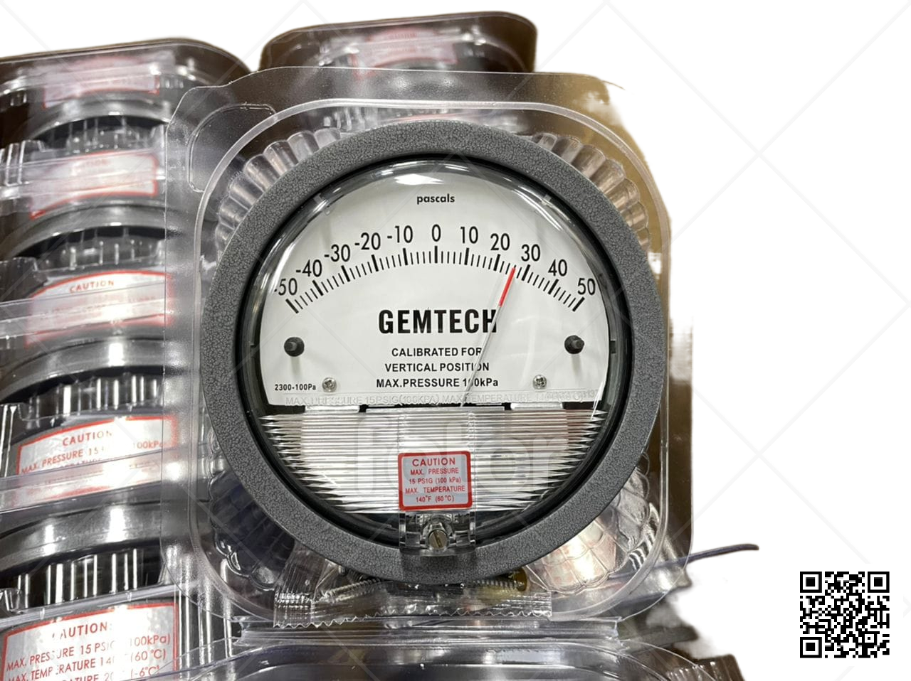Series G2300-10MM GEMTECH Differential Pressure Gauge Range 5-0-5 MM