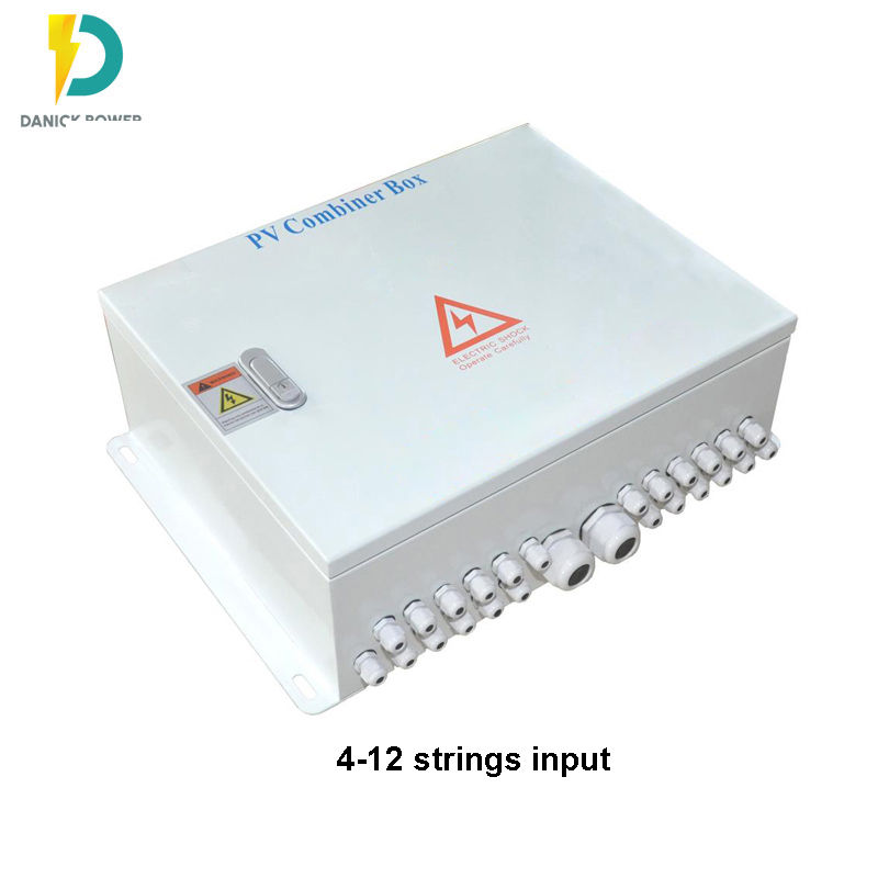 IP65 outdoor small 1 in 1 out pv combiner box with lighting protection