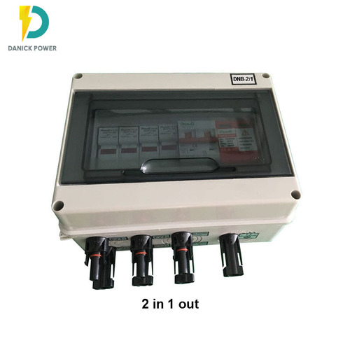 IP65 ABS 2 in 1 out pv combiner box for home solar system