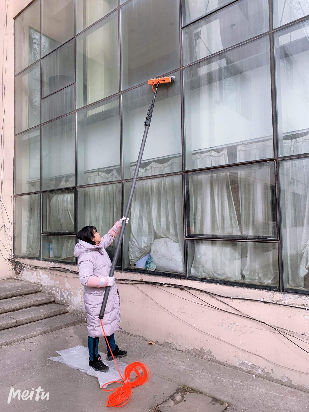 Brand new household cleaning washing tools telescopic extension carbon fiber window clean rod
