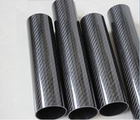 3K twill weave glossy/matte/semi-glossy/sanded  carbon fiber tubes frames for kite bone/tools/toys