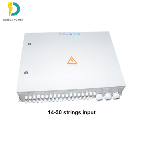 IP65 outdoor metal cabinet 14 strings pv combiner box for solar system