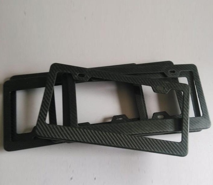 custom matte glossy carbon fiber licences  plate frame  for  motorcycle  automobile BMW Benz  Porsche