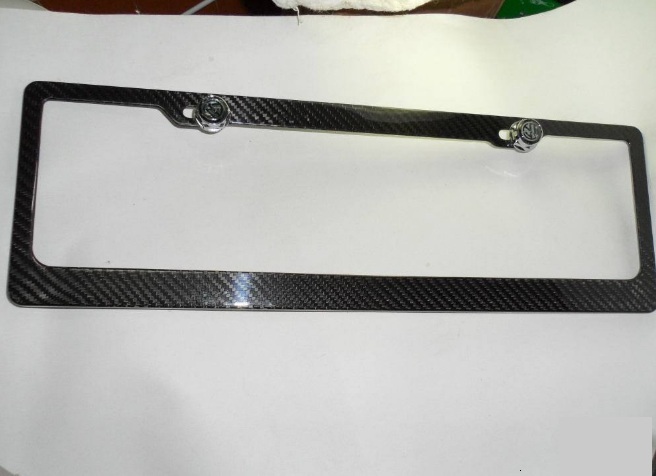 custom matte glossy carbon fiber licences  plate frame  for  motorcycle  automobile BMW Benz  Porsche