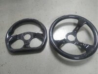 Good looking 3K Plain high glossy carbon fiber  car vehicle Steering Wheel with  round shape can be customized