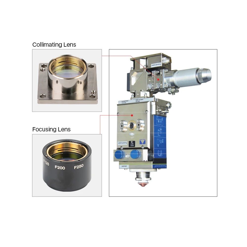 FOCUSING AND COLLIMATING LENS WITH HOLDER FOR PRECITEC