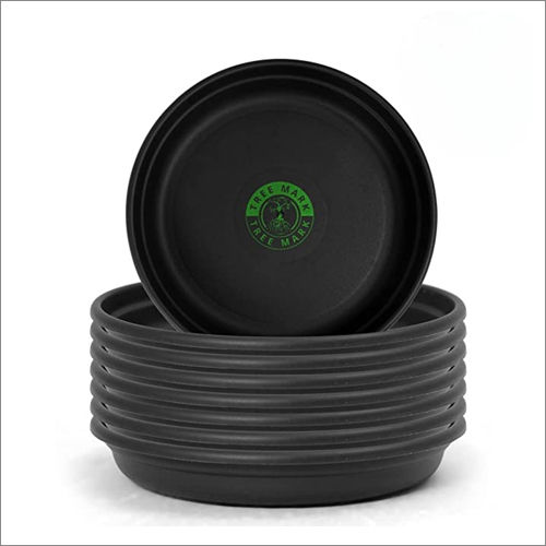 Black Uv Treated Bottom Tray Saucer Plate