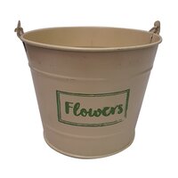 Galvanised Iron Flower Plant Bucket