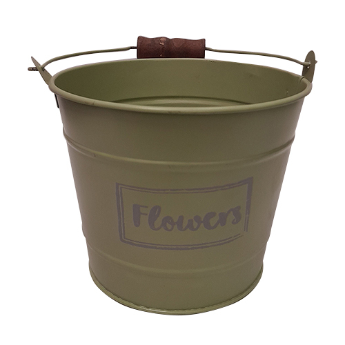 Galvanised Iron Flower Plant Bucket