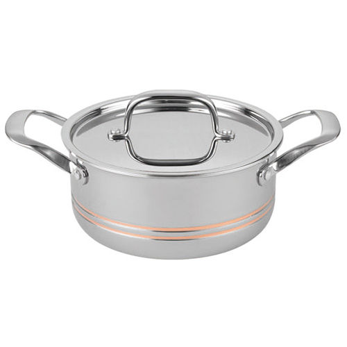 Steel 5 Ply Copper Casserole With Ss Lid