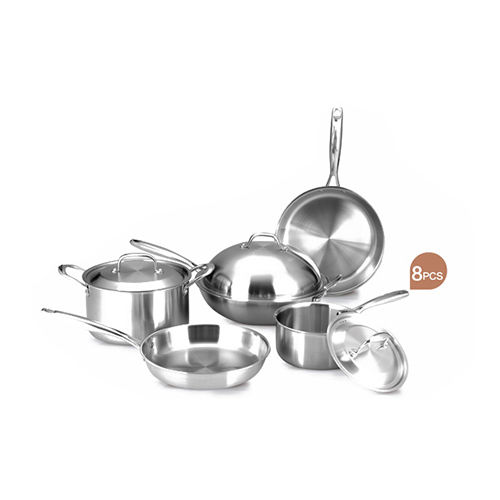 Stainless Steel Cookware 8 Pcs Set