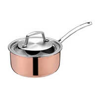 Silver-copper Copper Tri Ply Saucepan With Ss Lid