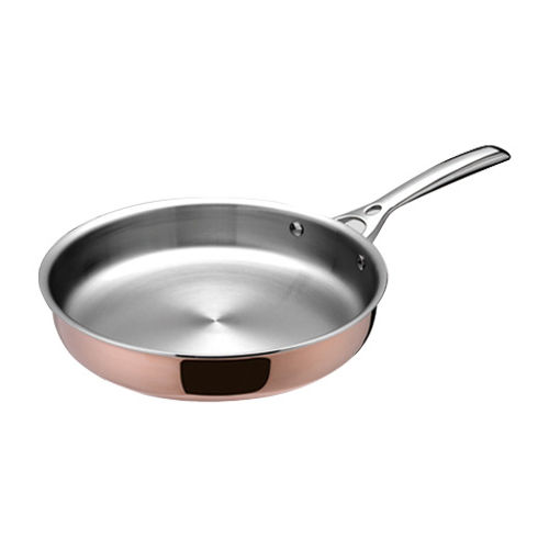 Copper Tri Ply Frying Pan Without Lid