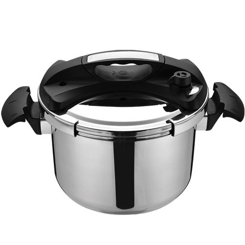 Silver-black Stainless Steel Tri Ply Pressure Cooker