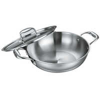 Silver Tri Ply Hot Pot With Lid