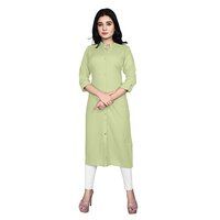 AC2011-AC2013-AC2018 Straight Fit Plain Rayon Kurtis