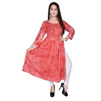 AC2012 Bandhej Print Nayara Cut Kurtis