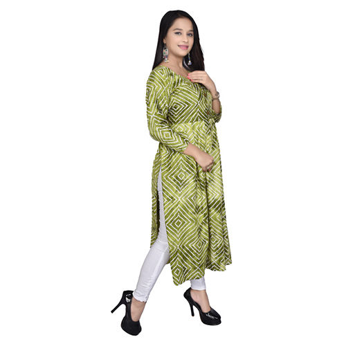 AC2012 Bandhej Print Nayara Cut Kurtis