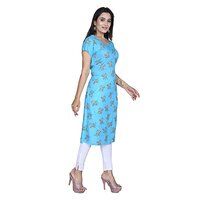 AC2027 Rayon Printed Straight Kurtis