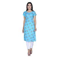 AC2027 Rayon Printed Straight Kurtis