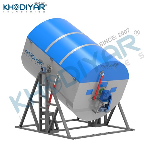 Close oven rock n roll roto molding machine