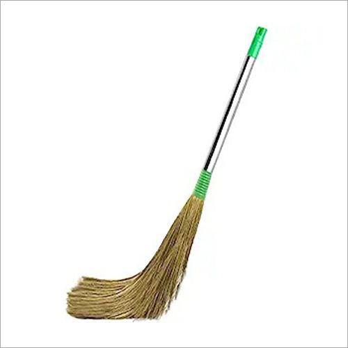 Green Wooden Broom