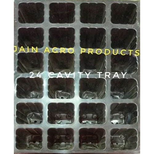 24 Cavity Black Seedling Tray Patio Weeders