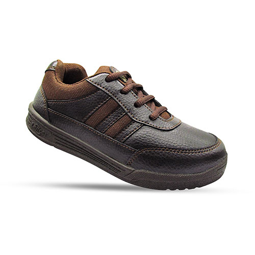 Brown School Shoes - Leather, Brown, Multiple Sizes | Lace-up, Durable, Comfortable, Stylish, Protective, Lightweight, Breathable, Cushioned Insole, Rubber Sole