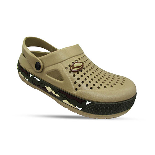 Softec Army Khaki Color Clogs - Synthetic Rubber, Multiple Sizes, Brown | Comfortable, Breathable, Lightweight, Slip-on, Durable, Stylish
