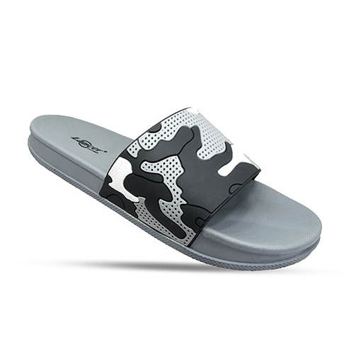 Grey and Black Color Slippers - EVA 10x5x2 Inches Grey | Lightweight Flexible Durable Rubber Sole Camouflage Pattern