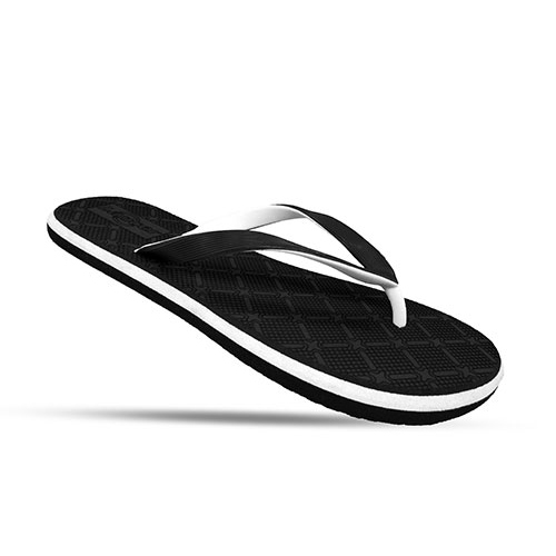Women Black and White Chappal