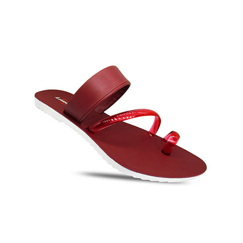 Women Mehroon Flat Chappal