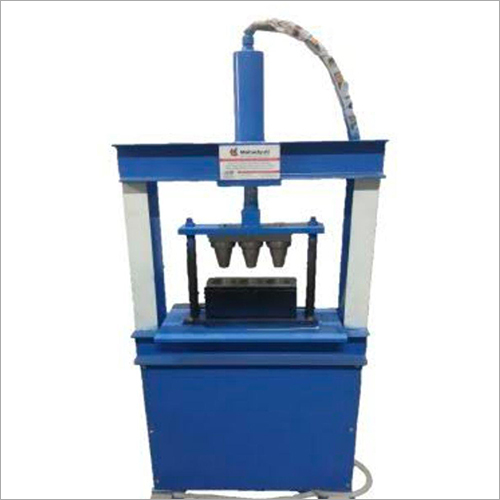 Hydraulic Kullad Glass Making Machine - Mild Steel 4 to 14 Inch Cutting Size Blue | Semi-Automatic 220 Volt Voltage 200 Kg Weight Frequency Speed Control