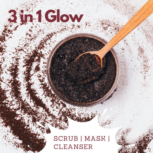 Coffee Scrub Mask Cleanser 3 In 1 100% Safe