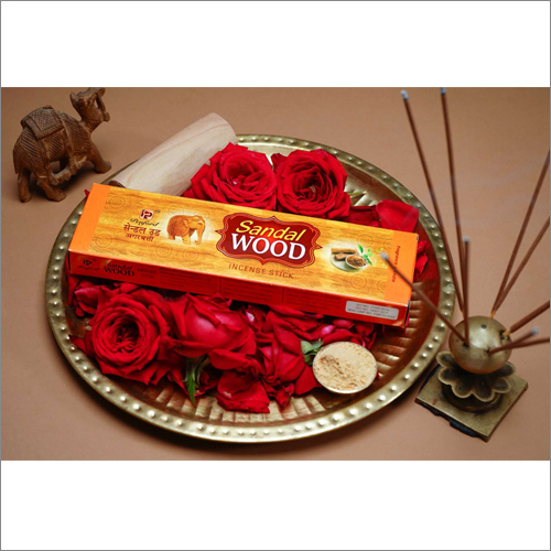 Sandal Incense Sticks - Bamboo, Standard Size, Black | Aromatic, Easy to Clean, Non-Stick, Round Shape, Rough Surface, Indian Style