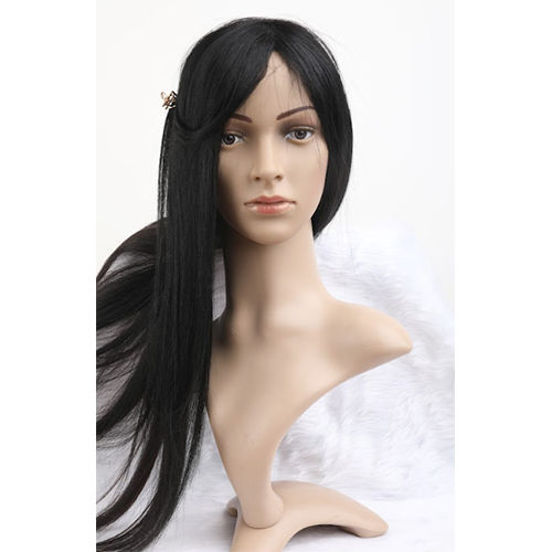 Black Synthetic Hair Wigs For Parlour