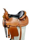 Leather western saddle
