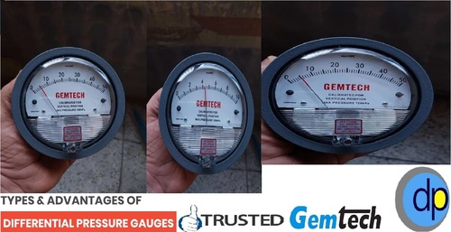 GEMTECH Differential Pressure Gauge Authorized Wholesale Dealer from D.P.ENGINEERS DELHI NCR INDIA