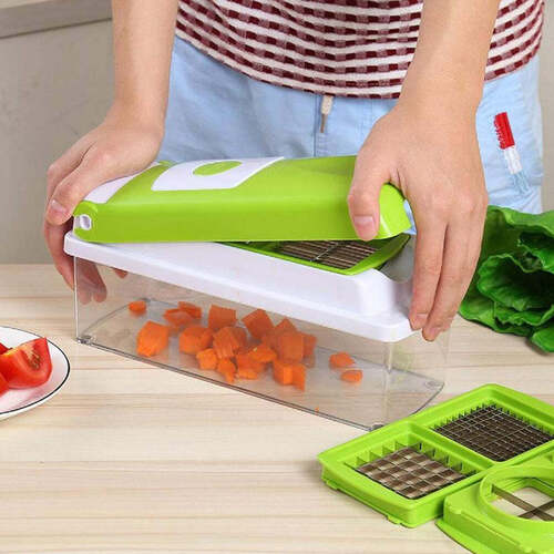 Plastic 13-in-1 Manual Vegetable Grater Chipser and Slicer (2489)