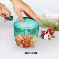 6 BLADE 2IN1 MANUAL FOOD CHOPPER COMPACT and POWERFUL HAND HELD VEGETABLE CHOPPER (1000Ml) (2065)