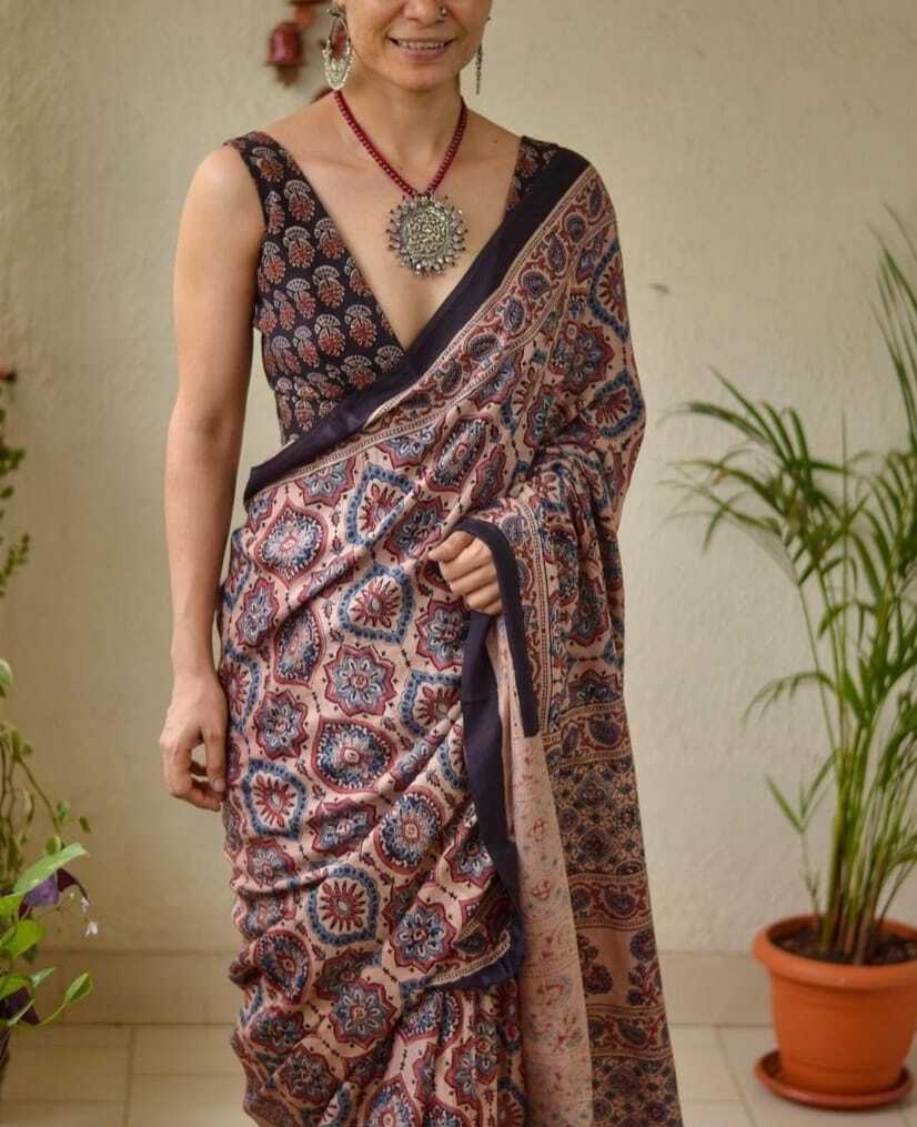 Digital Print imported cotton Saree